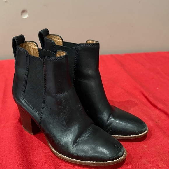 Madewell Black Leather Ankle Boots - Picture 1 of 7